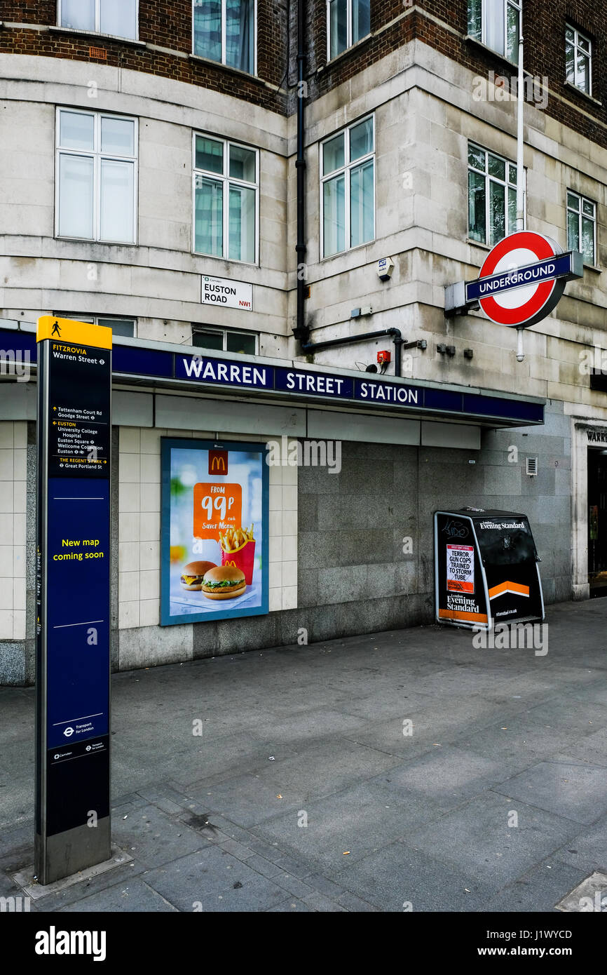Warren Street station Stock Photo