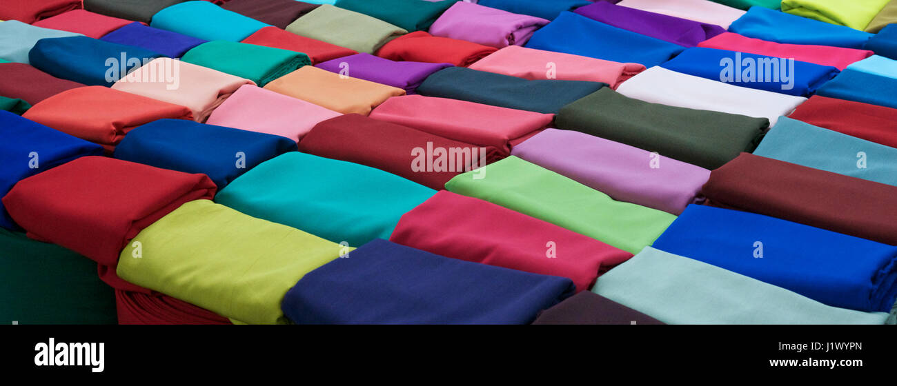 fabrics in Vietnamese market Stock Photo - Alamy