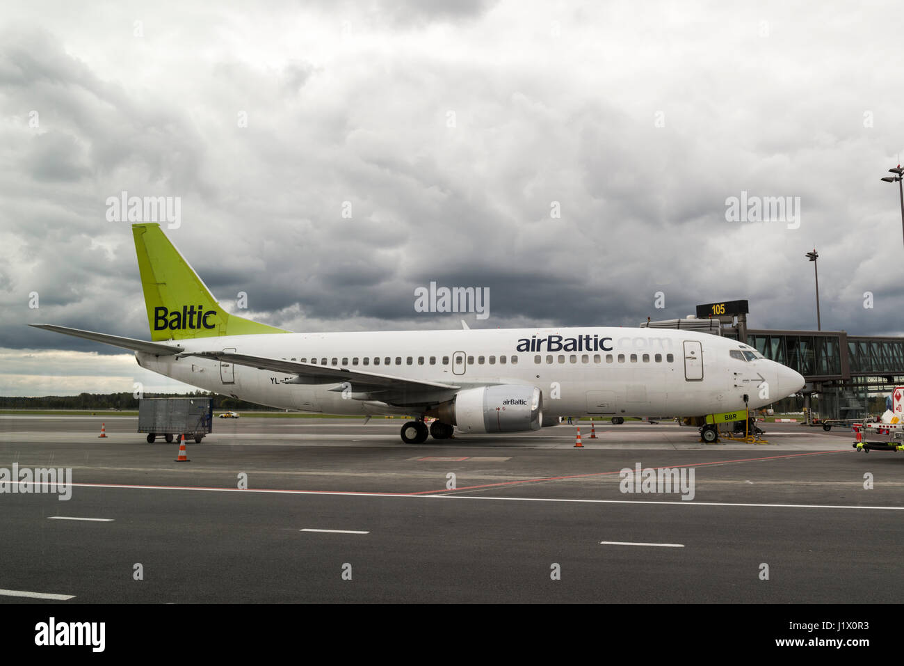 AirBaltic Boeing at Riga Airport Stock Photo - Alamy