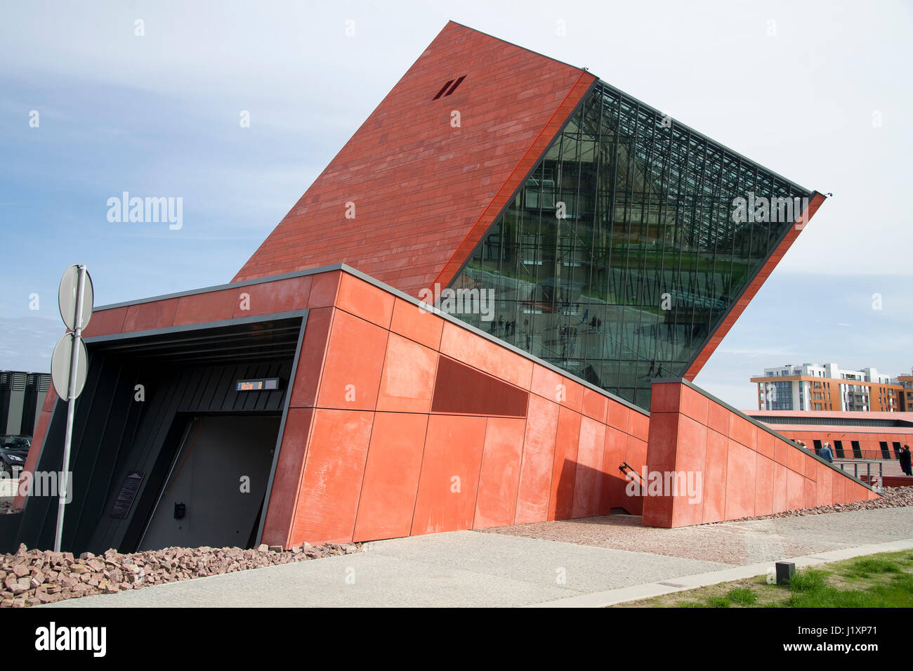 Museum of the Second World War was officially connected with Westerplatte Museum. Now you can visit Museum for free. 8 April 2017 in Gdansk, Poland ©  Stock Photo