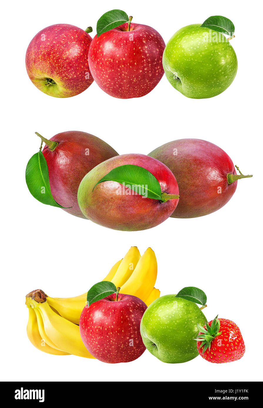 Collection of fruits isolated on white background Stock Photo - Alamy