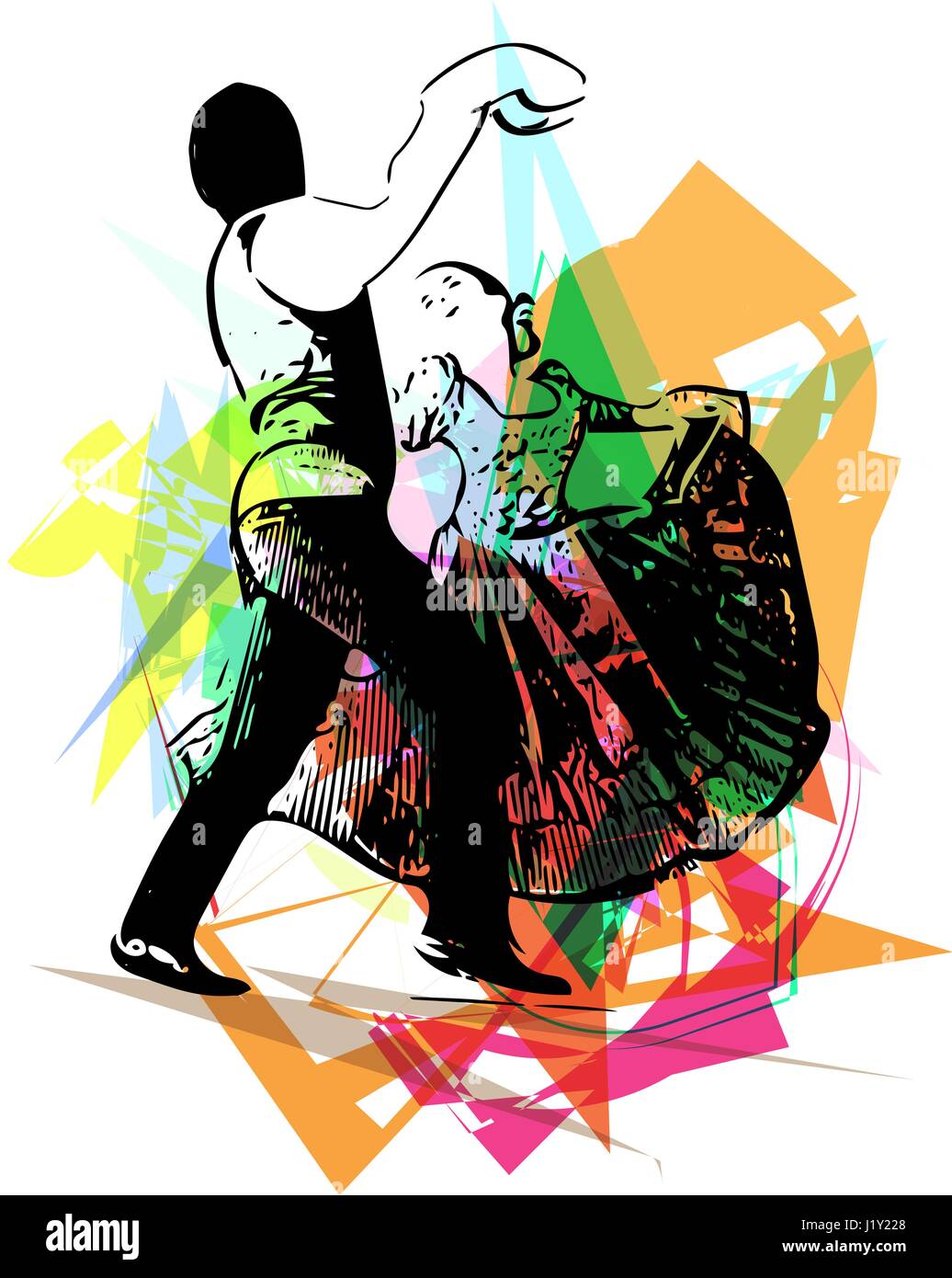 dancing couple Stock Vector