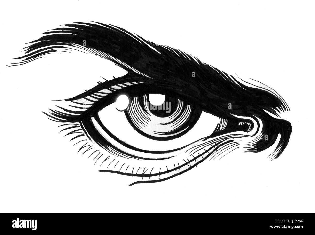 Angry eye Stock Photo - Alamy