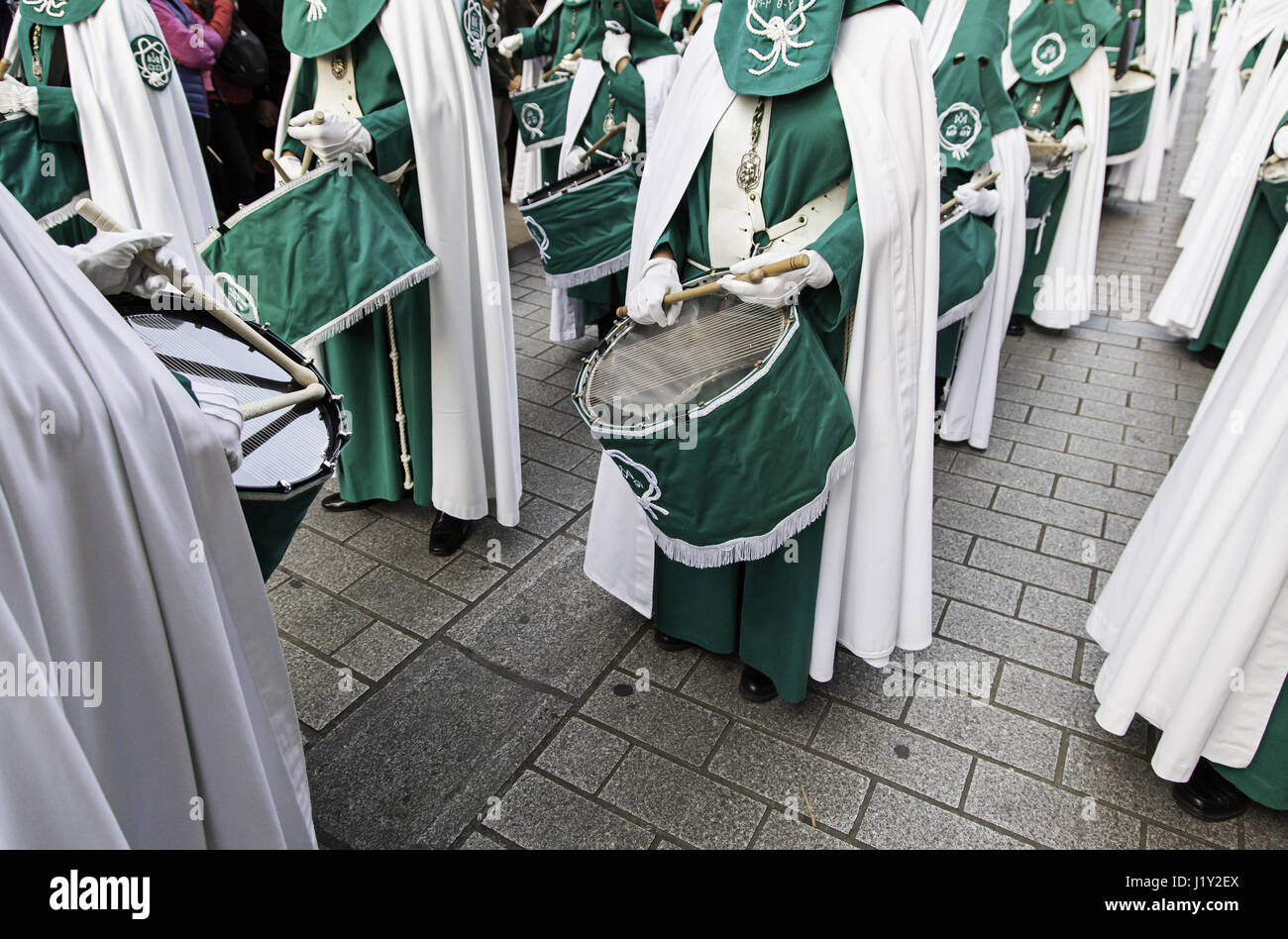 Holy week procession, detail of christian tradition, religion, faith