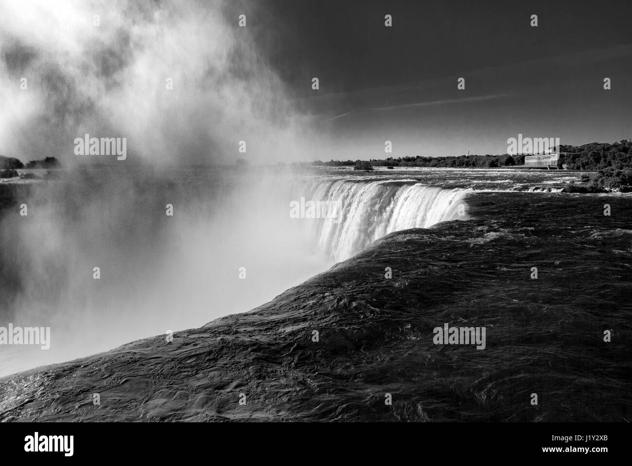 Niagara Falls. Close view of Horseshoe Falls from Canadian side Stock