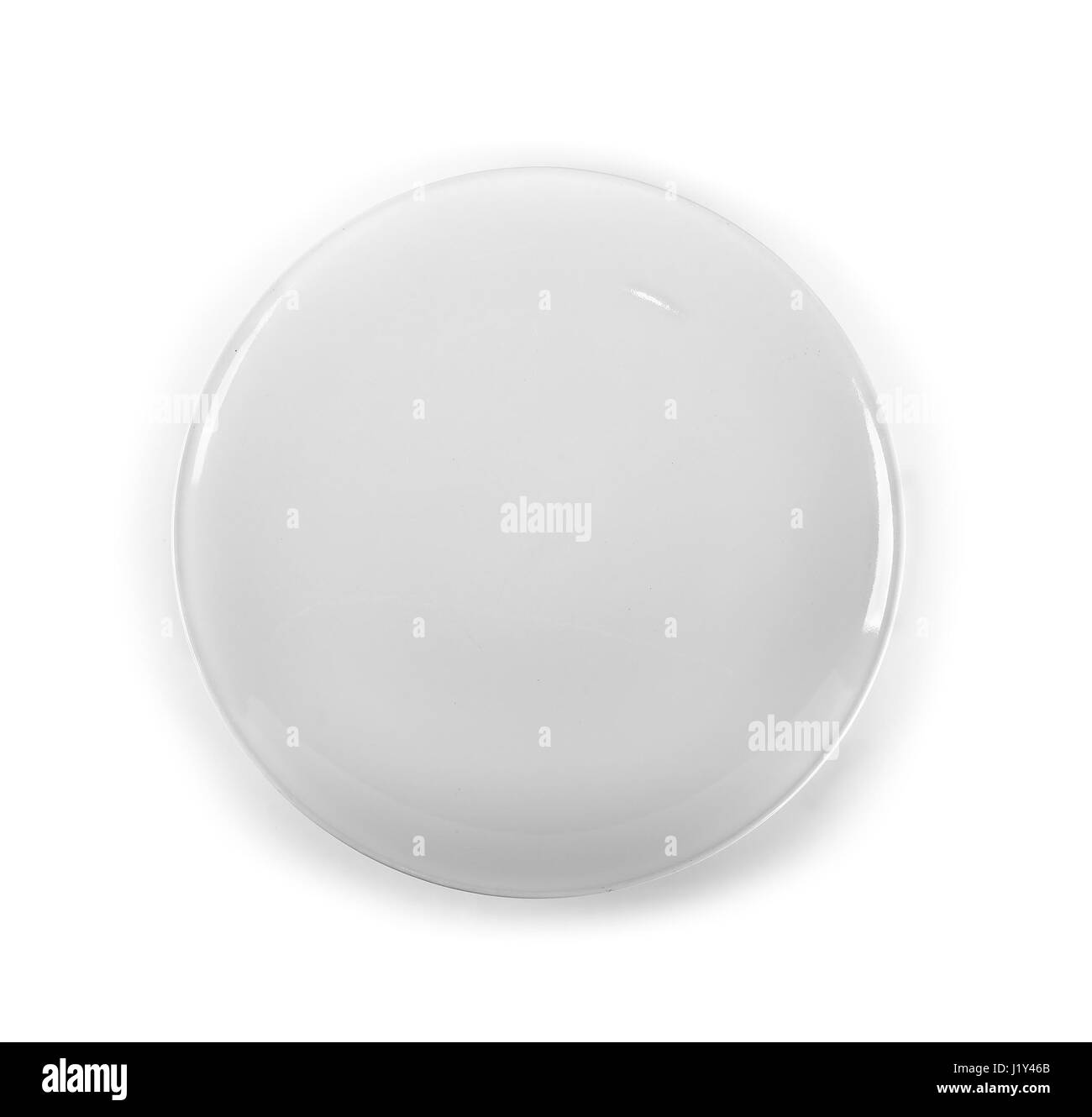 White empty plate isolated on white background Stock Photo - Alamy