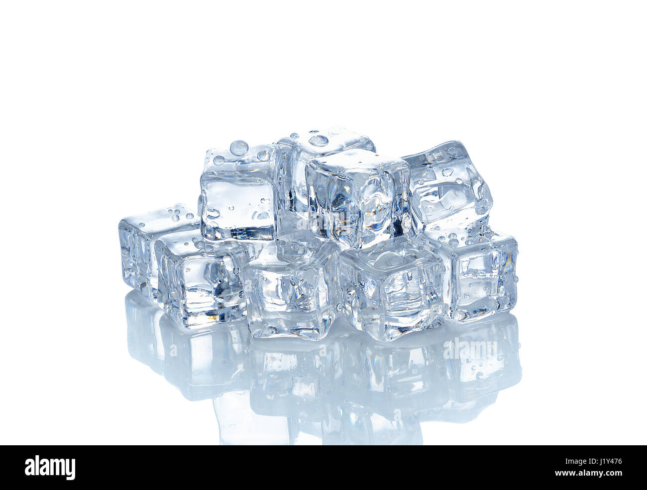 Ice cubes isolated on the white background Stock Photo - Alamy