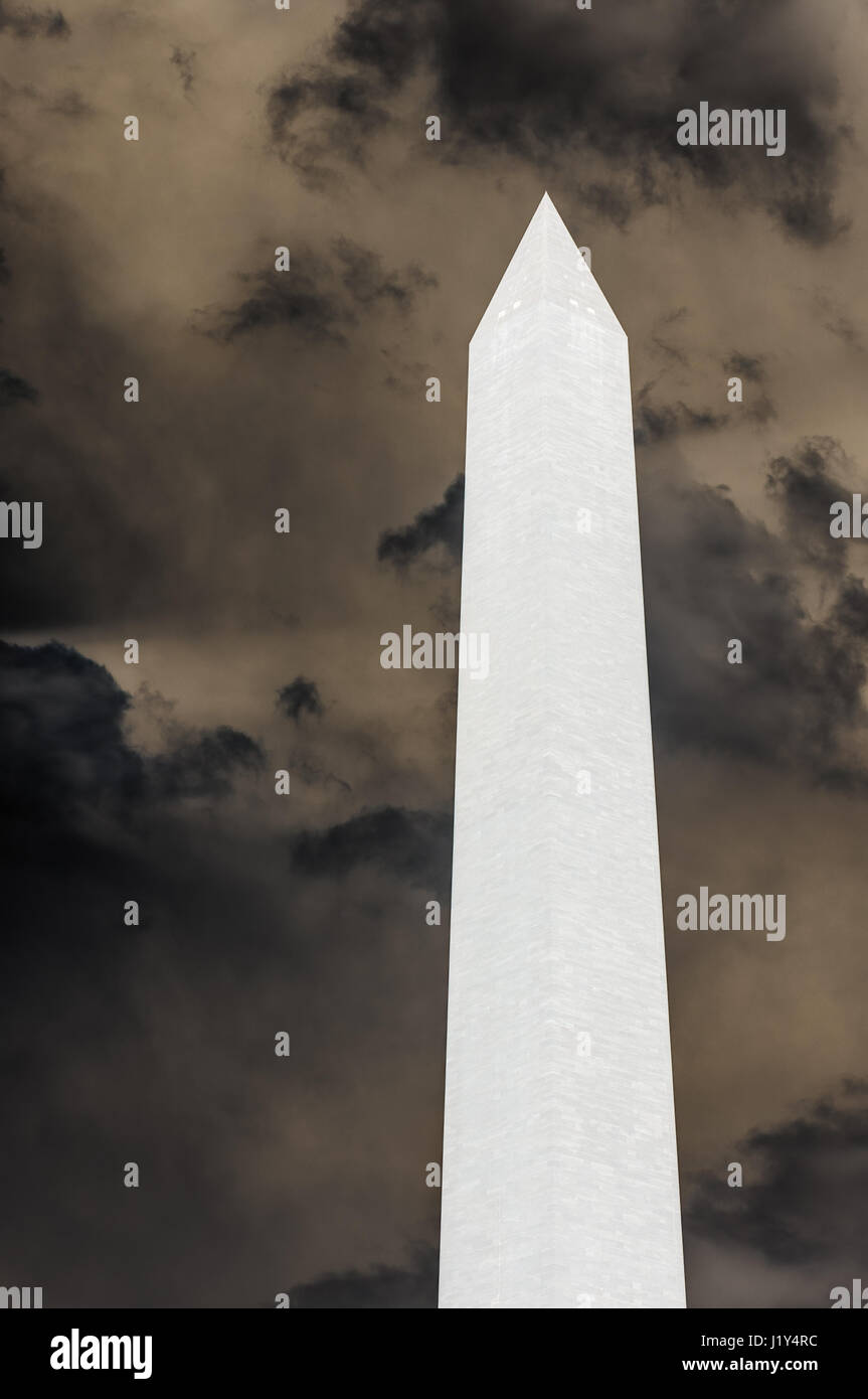 Abstract dystopian concept of Washington Memorial Stock Photo