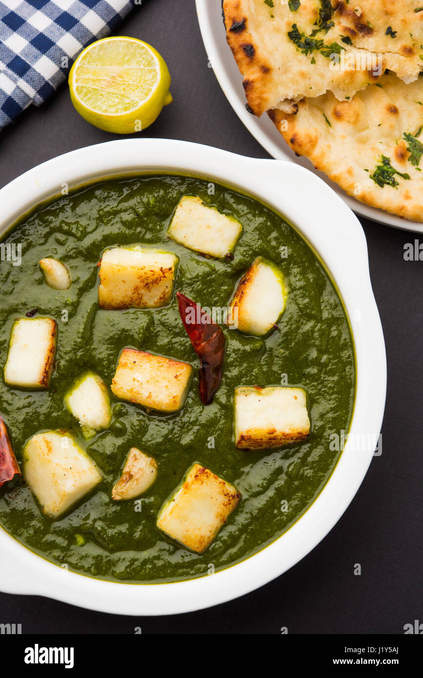 Indian Curry Dish Palak Paneer Made Up Of Spinach And Cottage