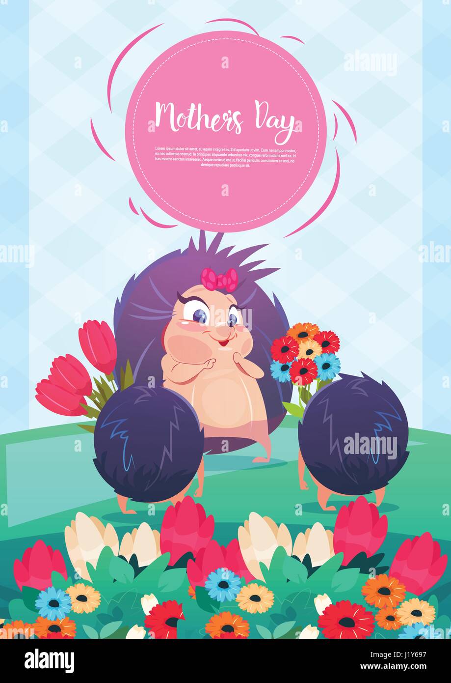 Happy Mother Day, Spring Holiday Greeting Card Banner Stock Vector ...