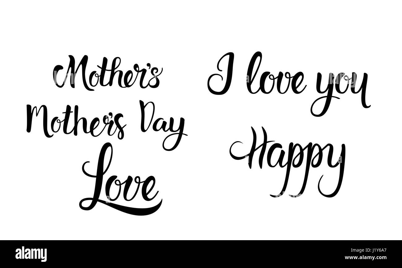 Mommy text typography Black and White Stock Photos & Images - Alamy