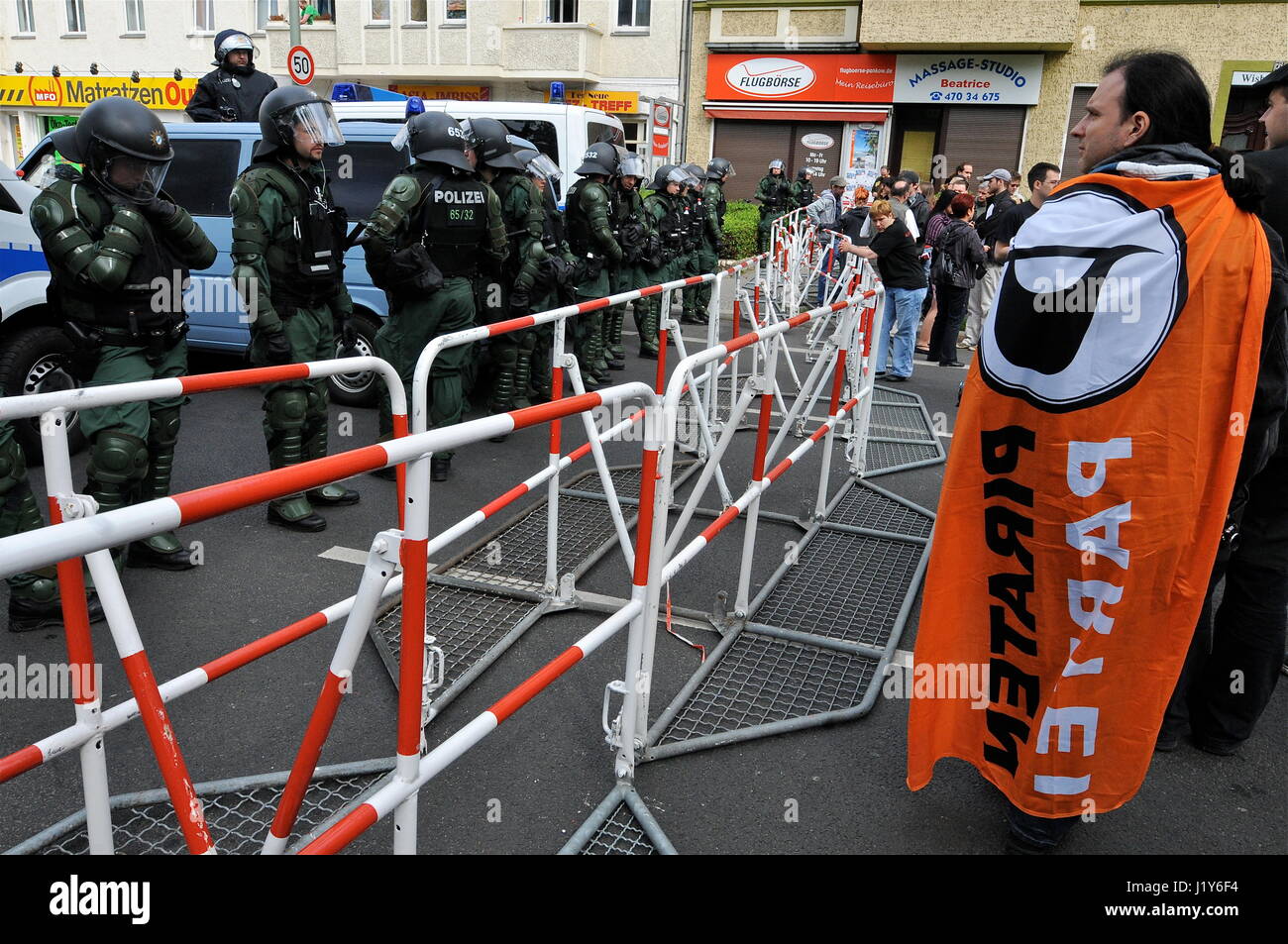 Left wing may day demonstration germany hi-res stock photography and ...