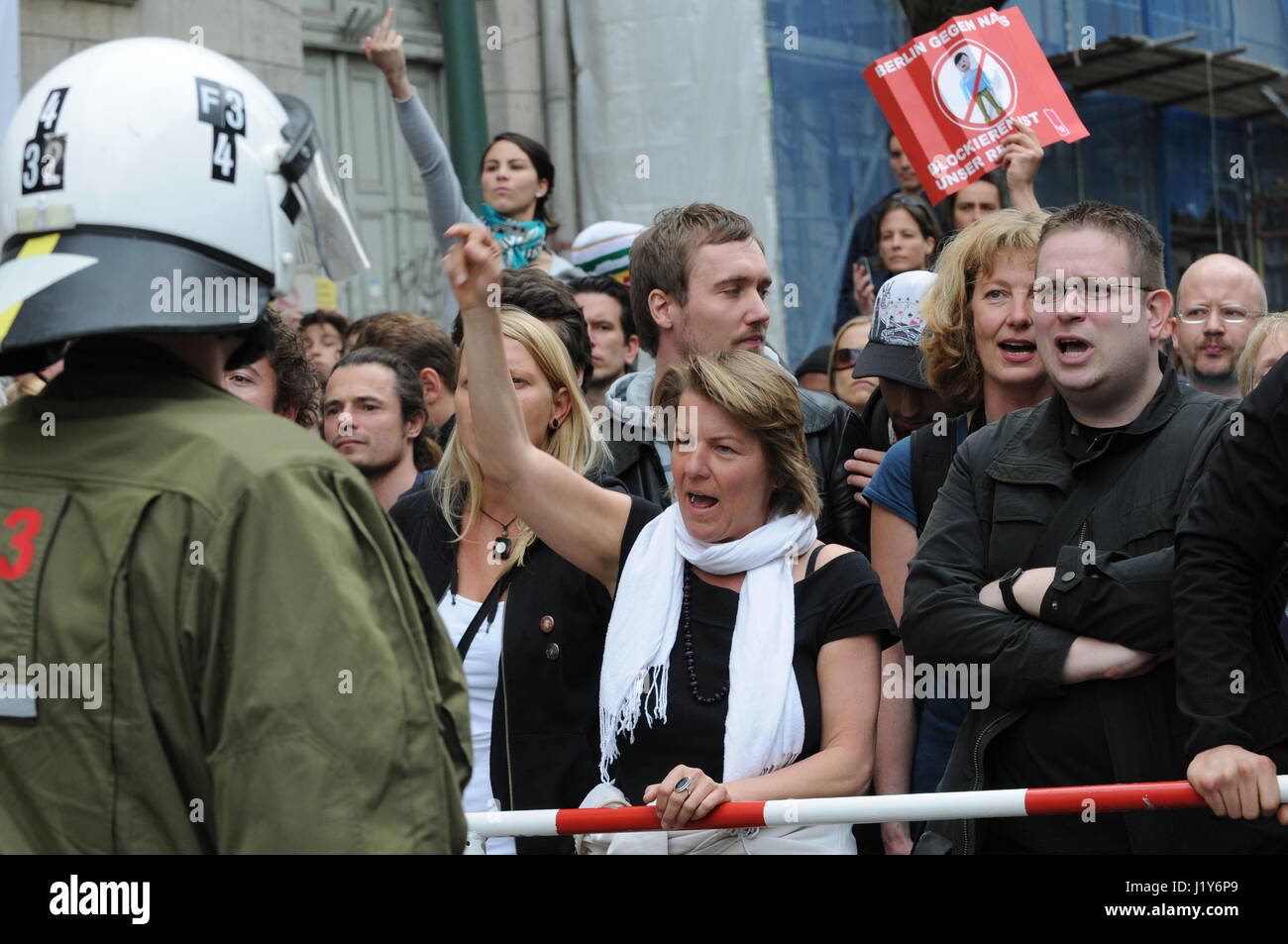 Thousands of left wing militants protest May Day neo-nazi march, in ...