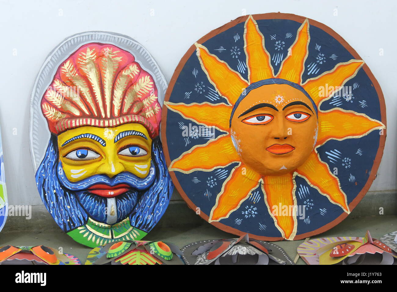 Bengali traditional Colorful masks Stock Photo Alamy