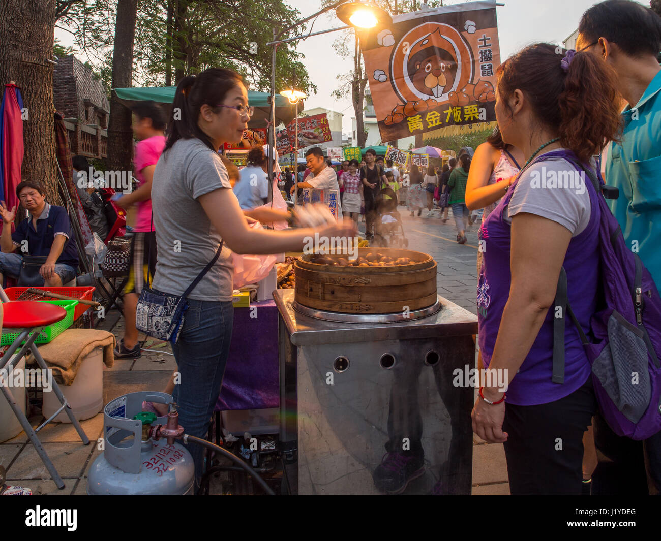 Tainan, Taiwan - October 10, 2016: Typical local bazaar in Taiwan with lots of local products Stock Photo