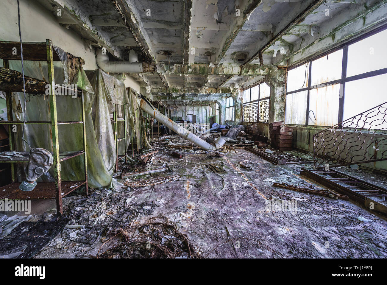 Abandoned Jupiter Factory in Pripyat ghost town of Chernobyl Nuclear Power  Plant Zone of Alienation in Ukraine Stock Photo - Alamy