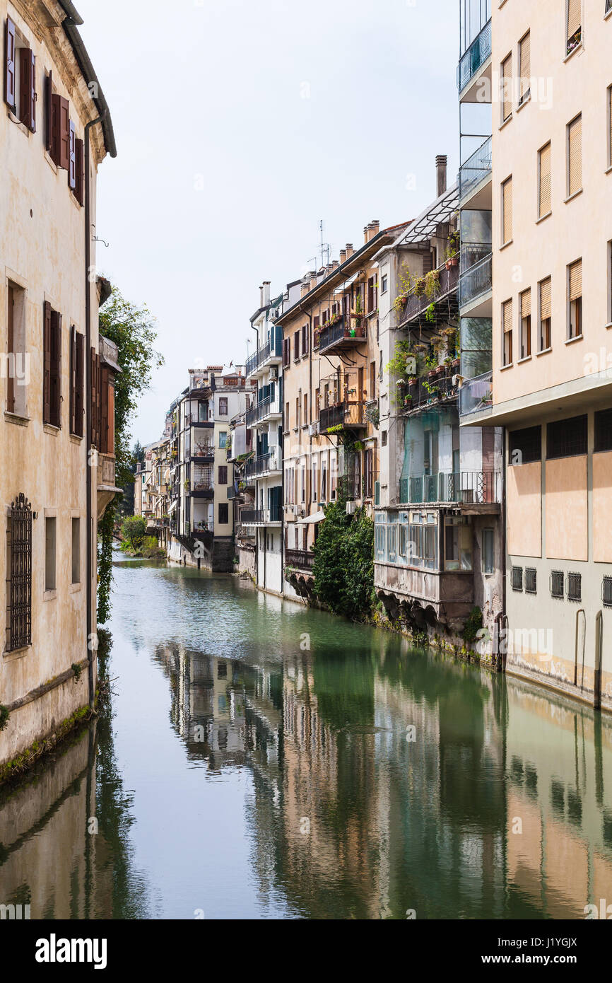 travel to Italy apartment houses on waterfront canale piovego in