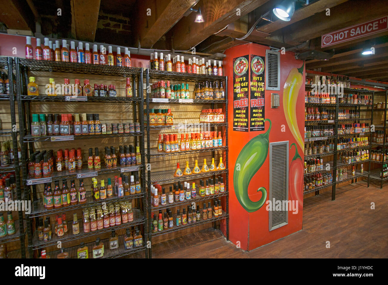The interior of the Pepper Palace, a speciality store that sells hot