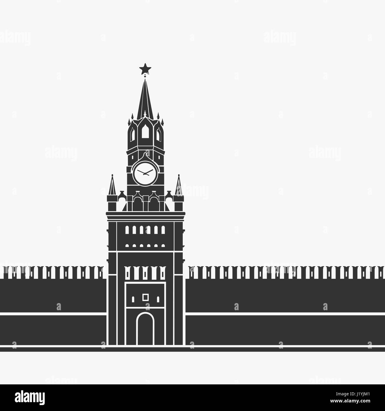 Kremlin Clock Chimes Moscow Symbol Stock Vector