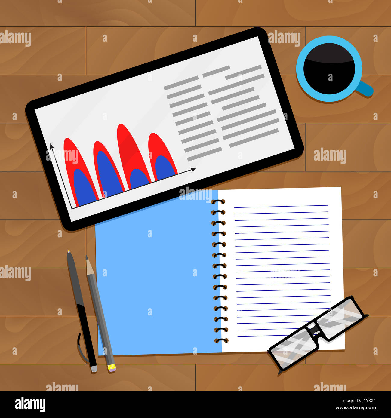Finance accounting infochart, vector financial infochart profit illustration Stock Photo