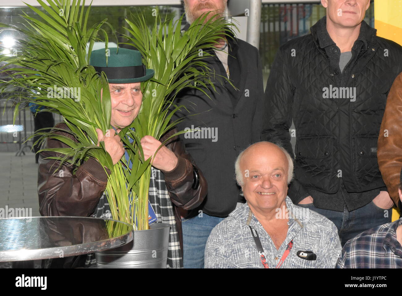 Frankfurt, Germany. 22nd April 2017. Sylvester McCoy (Doctor Who, The Hobbit), Rusty Goffe at the German Comic Con Frankfurt Credit: Markus Wissmann/Alamy Live News Stock Photo