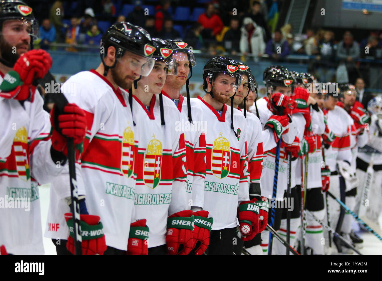 Kiev, Ukraine. 22nd April, 2017. Team of Hungary, the winner of the