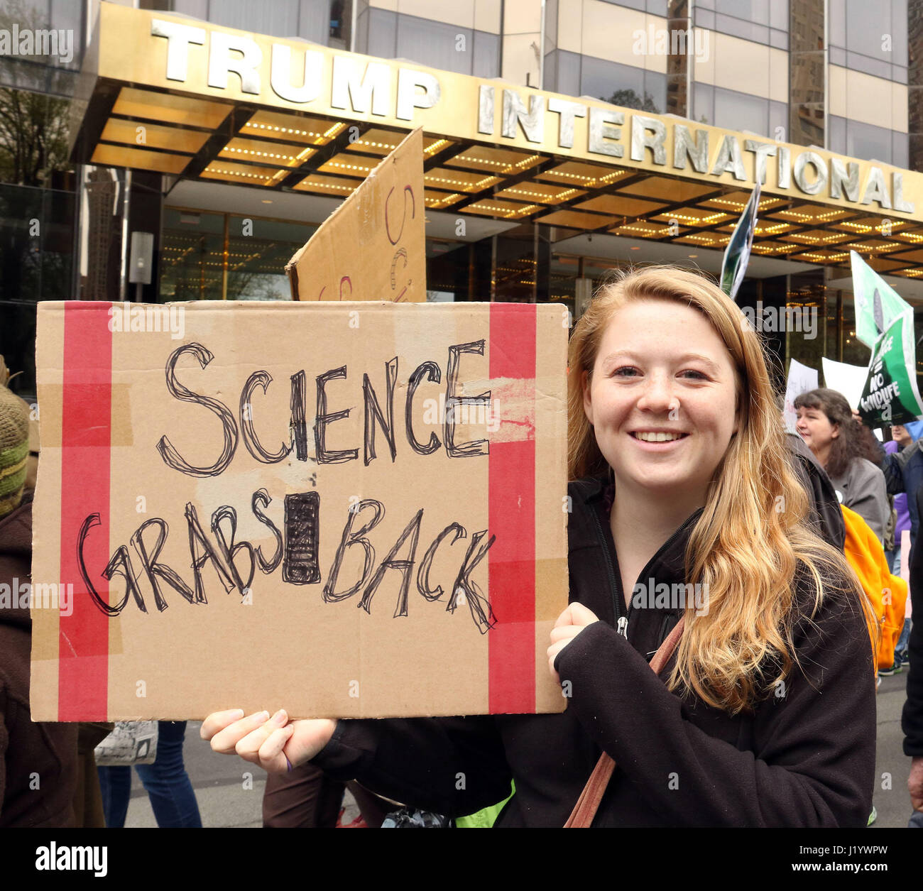 Science Activism New York, New York, USA. 22nd Apr, 2017. An activist holds a sign ...