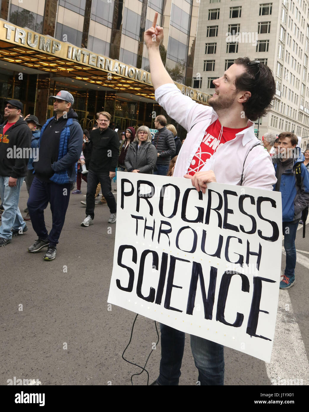 Science Activism New York, New York, USA. 22nd Apr, 2017. An activist holds a sign ...