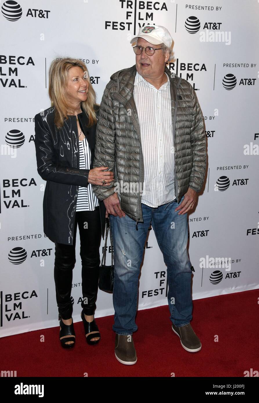 New York, NY, USA. 22nd Apr, 2017. Jayni Chase, Chevy Chase at arrivals for DOG YEARS Premiere at the 2017 Tribeca Film Festival, Cinepolis Chelsea, New York, NY April 22, 2017. Credit: Derek Storm/Everett Collection/Alamy Live News Stock Photo