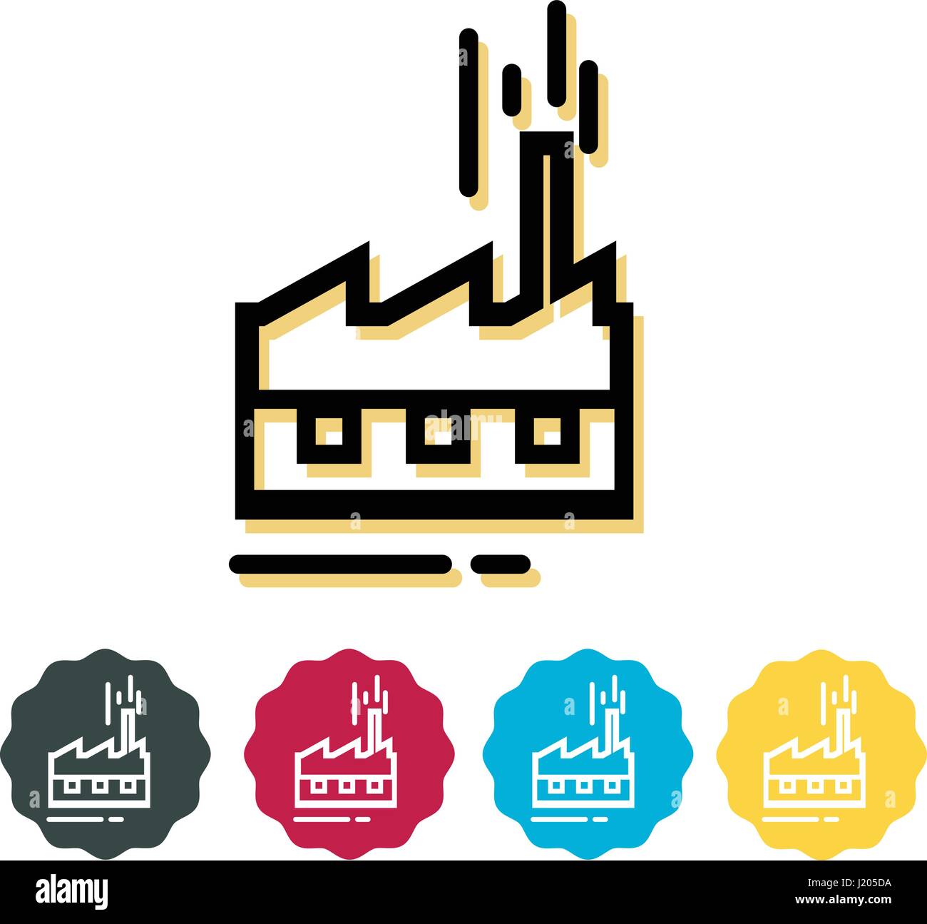 Industry Building Icon Illustration as EPS 10 File Stock Vector Image ...