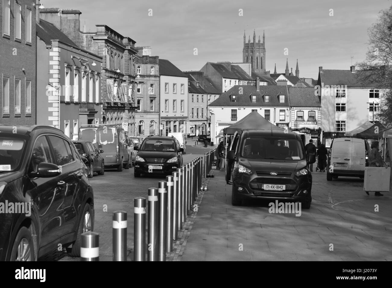 The road entering Kilkenny from the castle Stock Photo Alamy