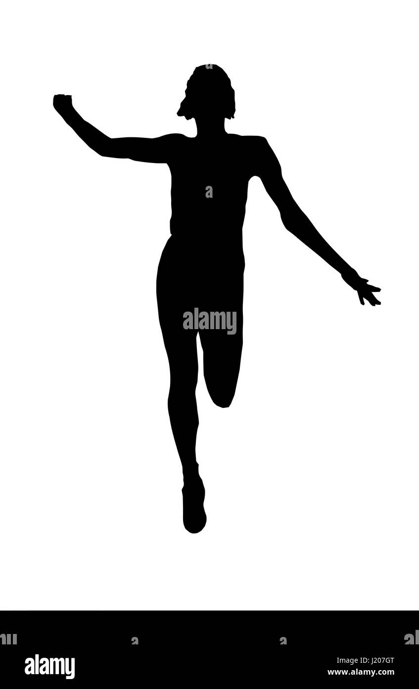 Isolated Image of a Female Long Jumper Stock Vector
