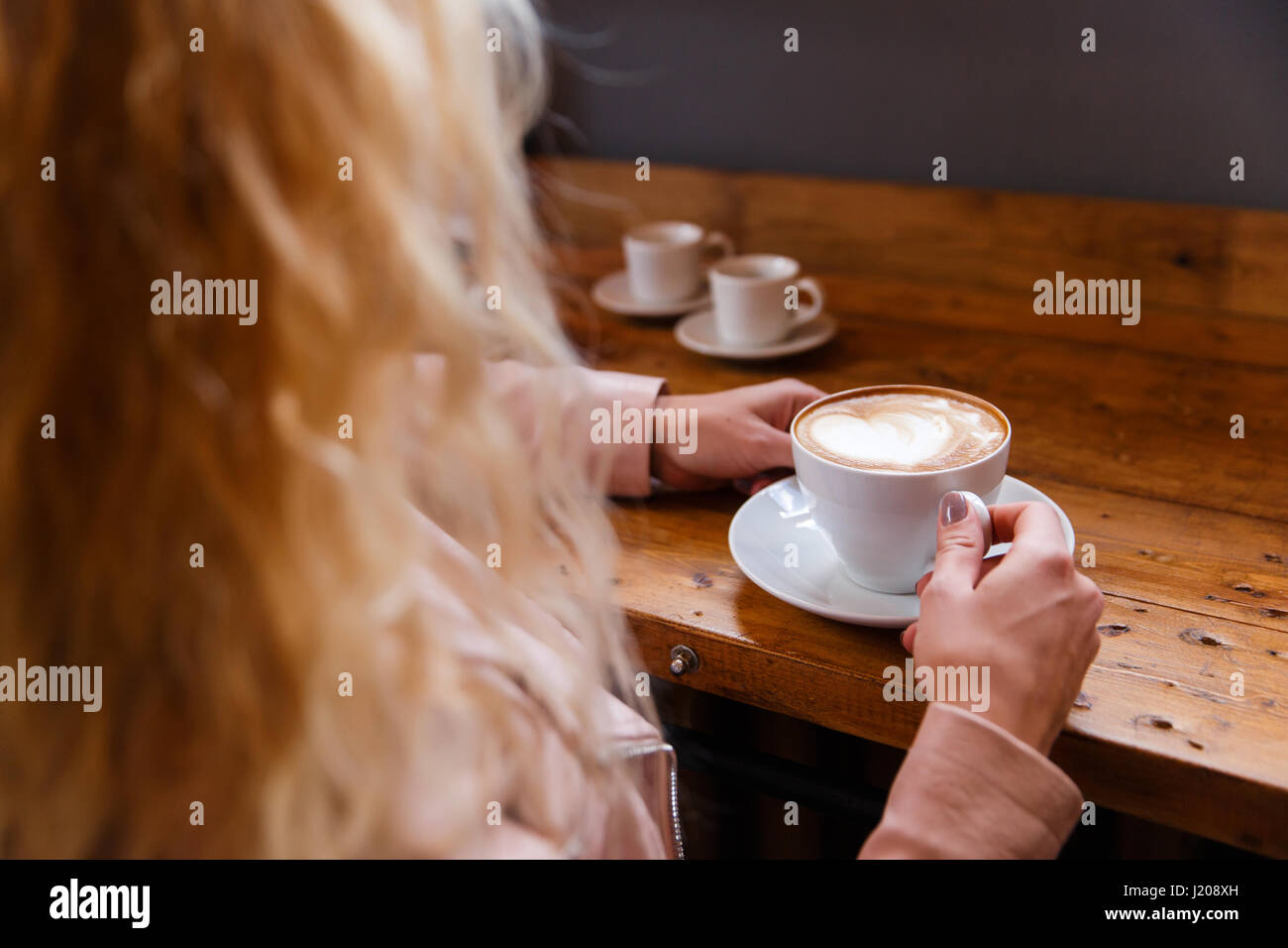 Blond curly hair girl smile hi-res stock photography and images - Alamy