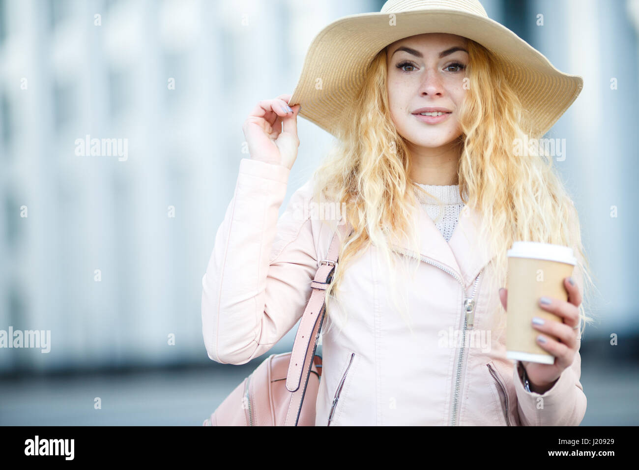 Portrait of girl in hat Stock Photo - Alamy