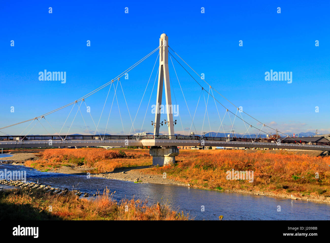 Fureai-bashi Bridge on River Asakawa Hino Tokyo Japan Stock Photo - Alamy