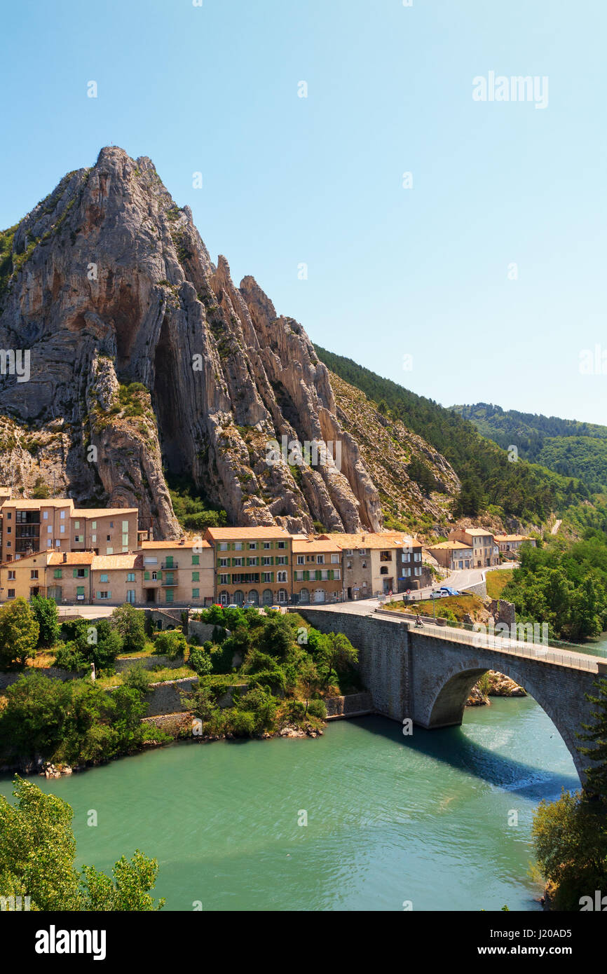 Sisteron charming medieval town in the province Alpes-de-Haute-Provence ...