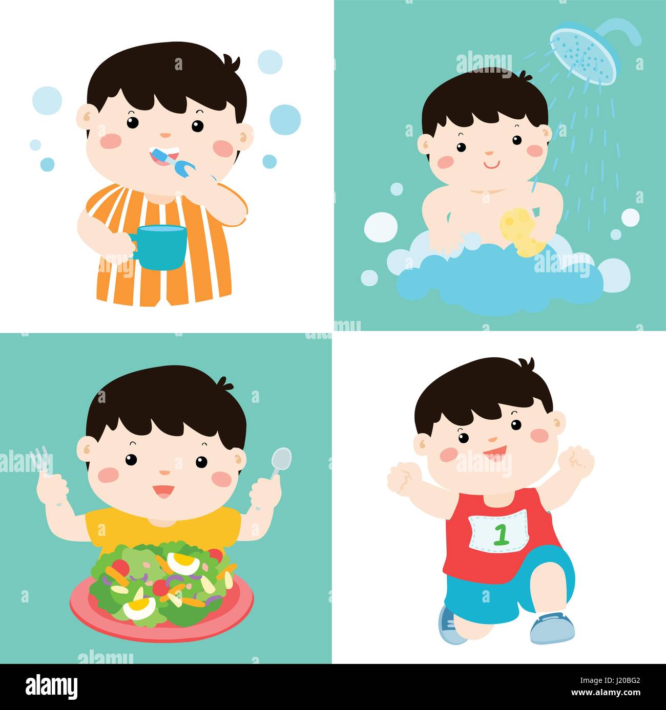 Hair brushing Stock Vector Images - Alamy