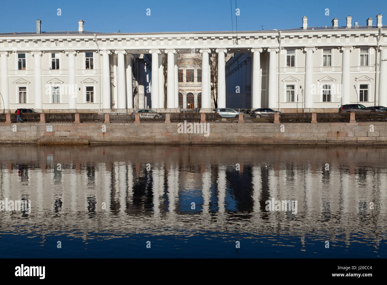 The collonnade of Her Imperial Majesty's Cabinet, St. Petersburg, Russia. Stock Photo