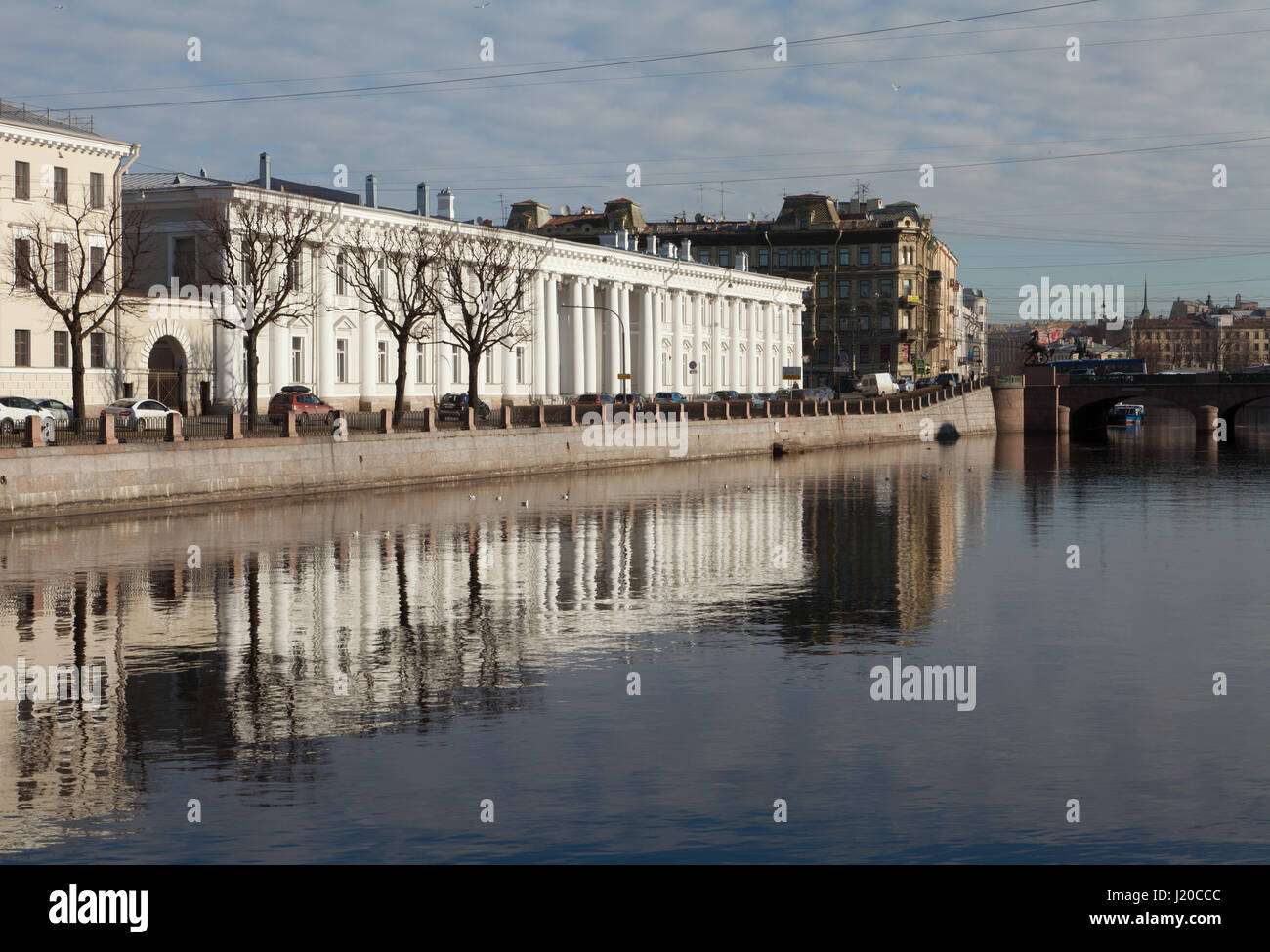 The collonnade of Her Imperial Majesty's Cabinet, St. Petersburg, Russia. Stock Photo