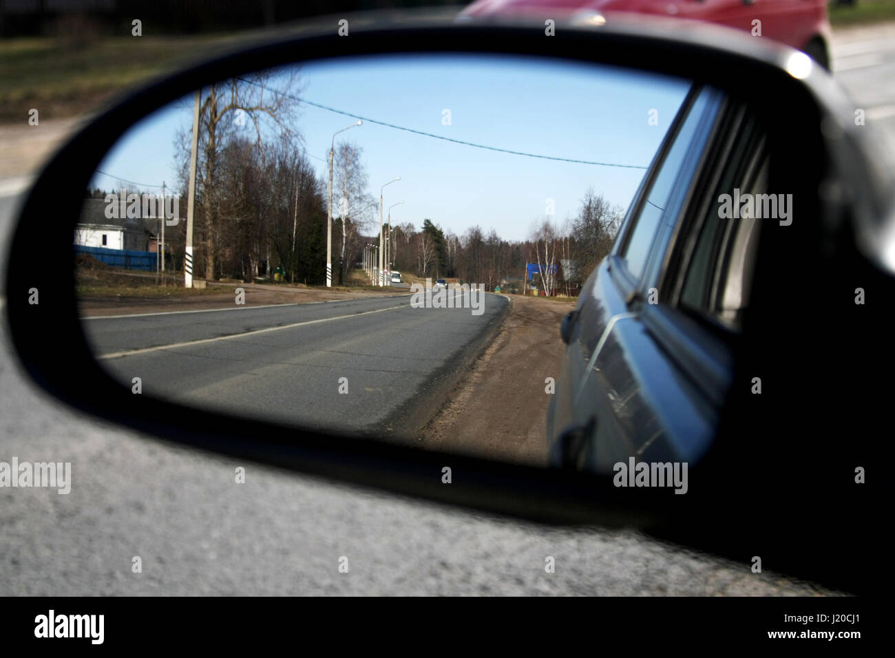 Mirror Road Traffic Reflection Stock Photos & Mirror Road Traffic