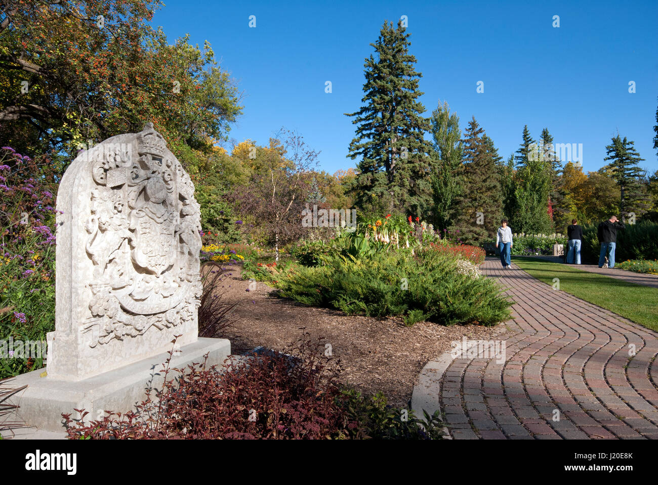 English Garden in Assiniboine Park, Winnipeg, Manitoba, Canada Stock Photo