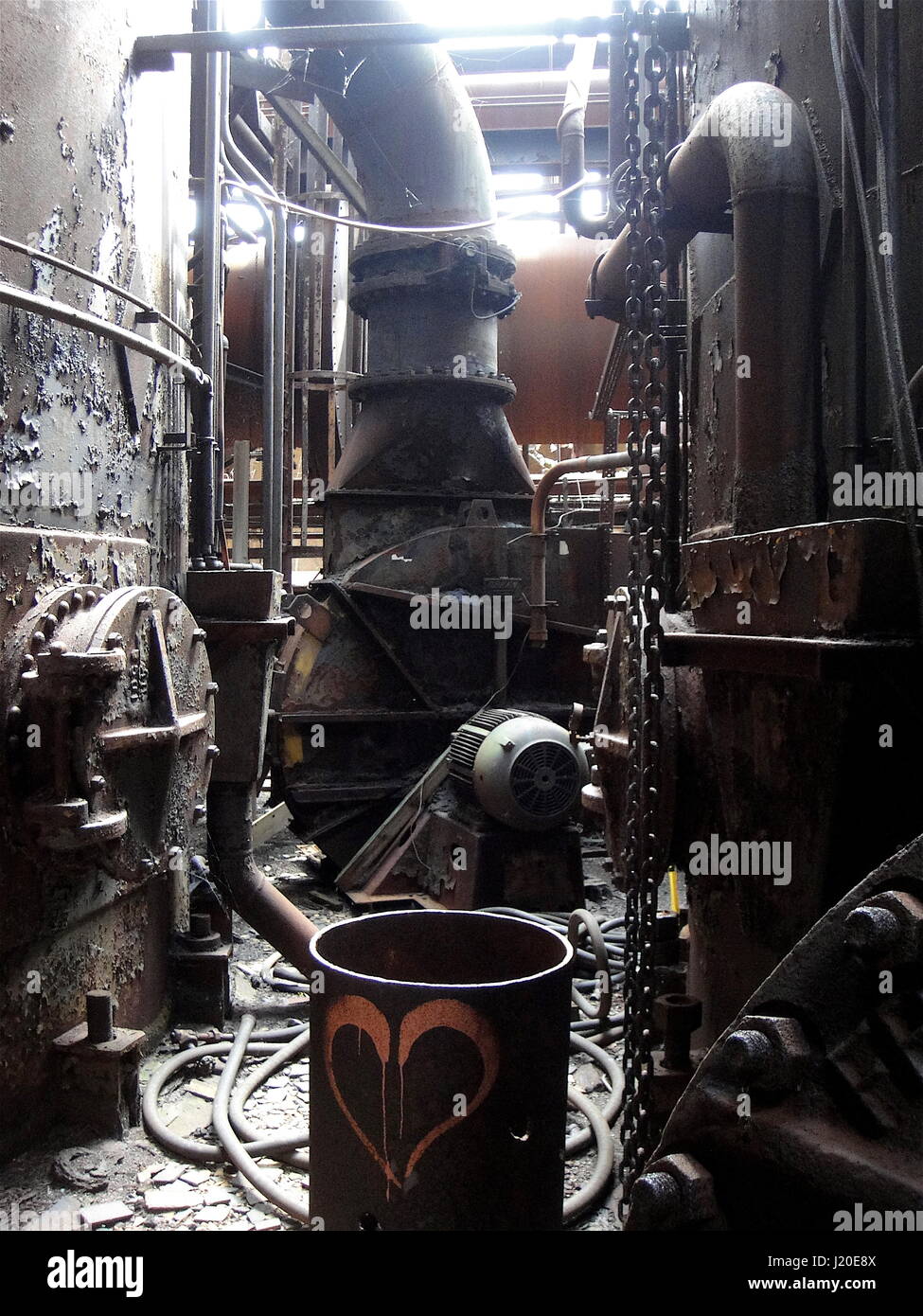 Abandoned Steel Mill Interior Stock Photo