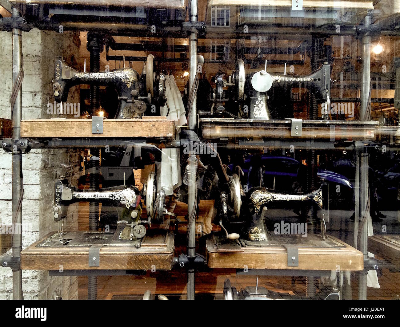Retro Sewing machines Stock Photo