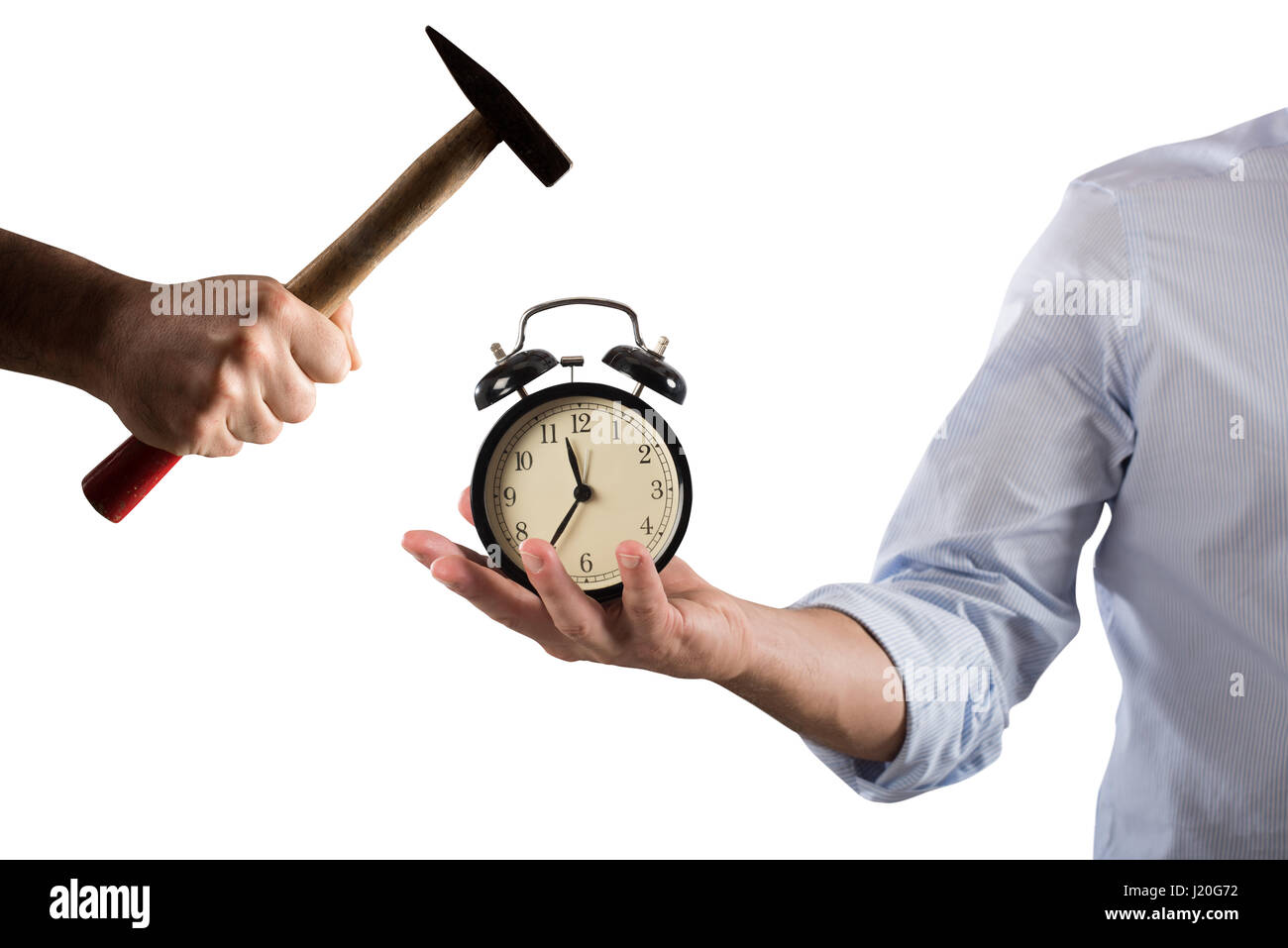 Alarm clock broken Stock Photo