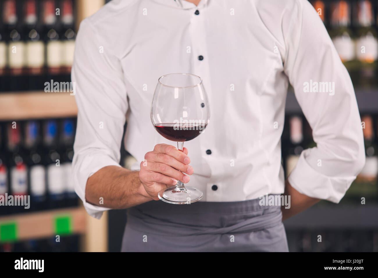 Somellier Wine Business Alcohol Drink Store Concept Stock Photo