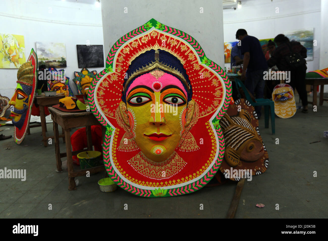 Bengali traditional Colorful masks Stock Photo