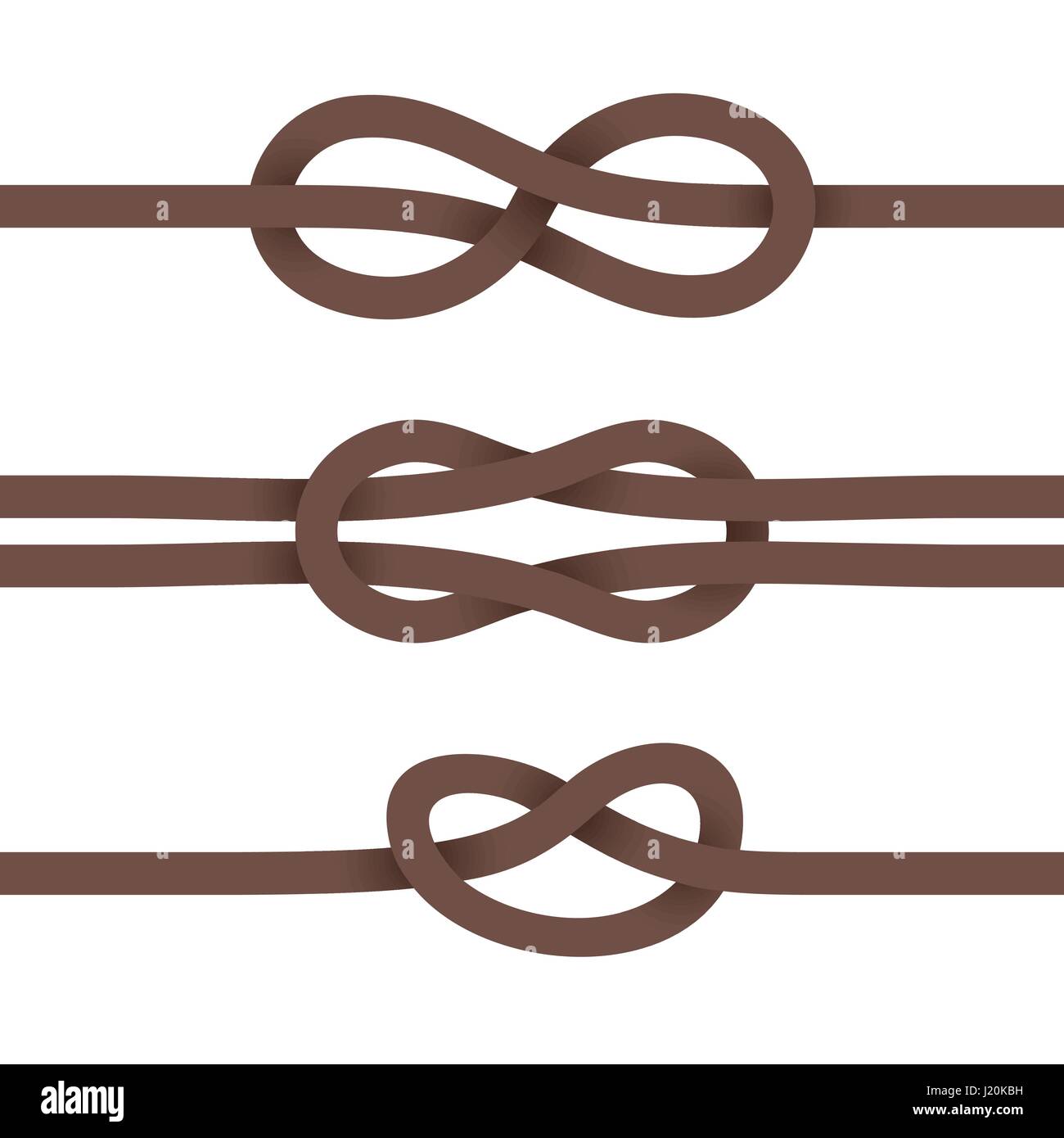 Tapes are tied in knots Stock Vector