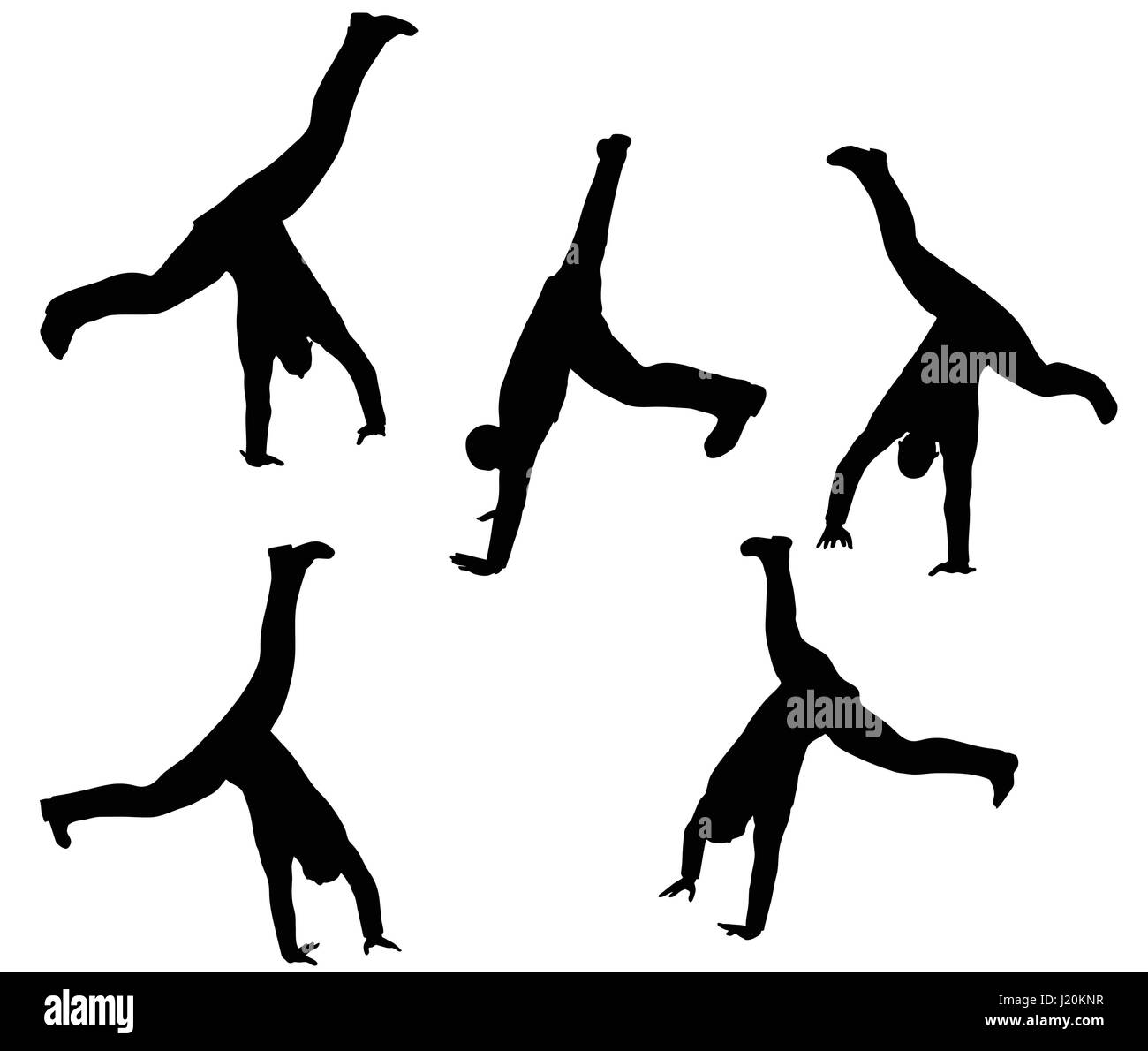Gymnastics Silhouette Cartwheel