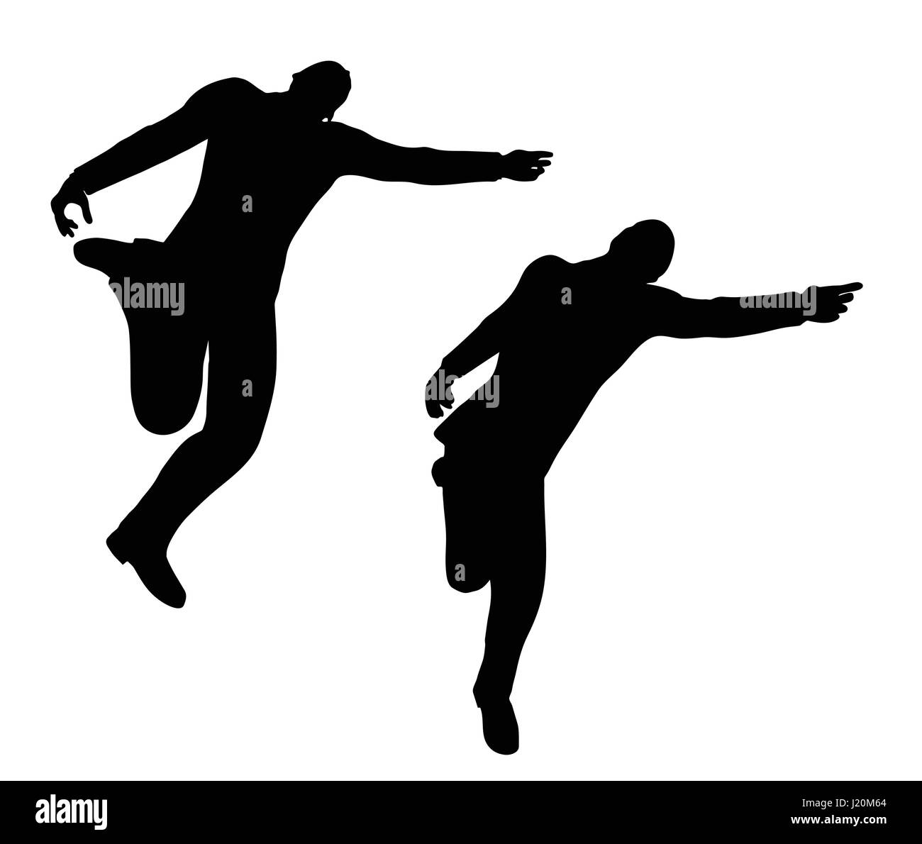 EPS 10 vector illustration of  businessman  Sprawled on Back pose on white background Stock Vector