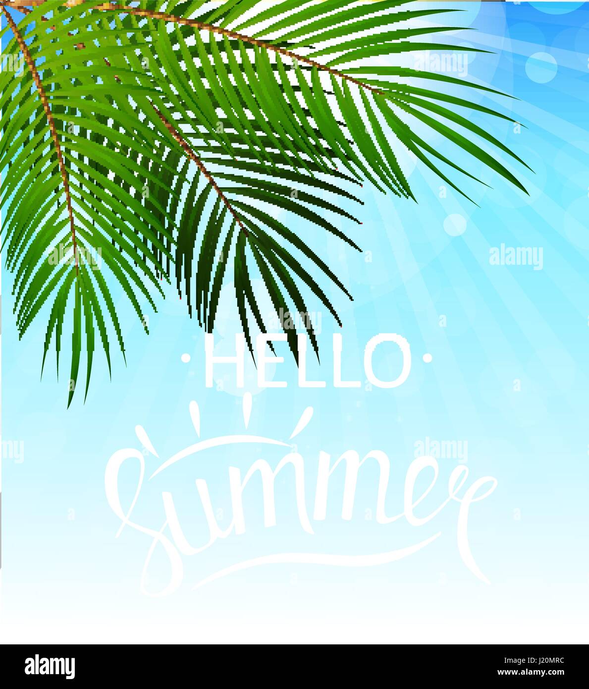 Hello Summer Natural Background Vector Illustration Stock Vector Image ...
